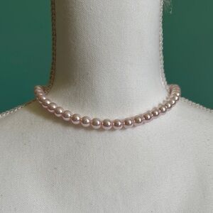 Choker Style Pink Pearl Necklace